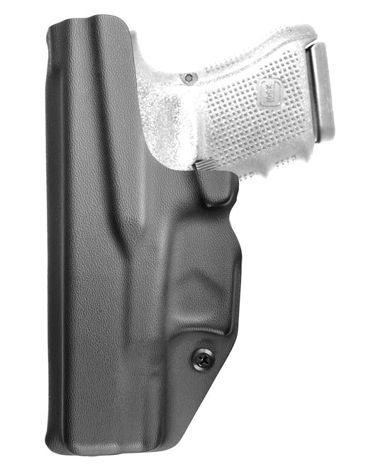 Coldre Kydex Cobra para Glock G30, porte interno (IWB), mao destro, cor preto, traseira.