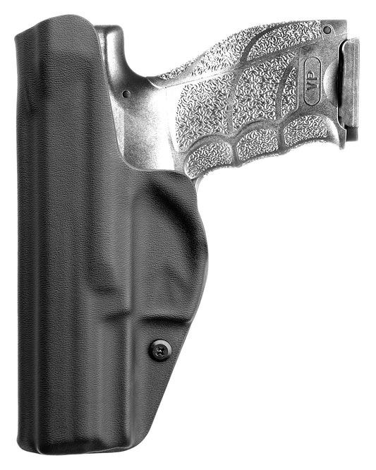 Coldre Kydex Cobra para HK VP9, porte interno (IWB), mao destro, cor preto, traseira.
