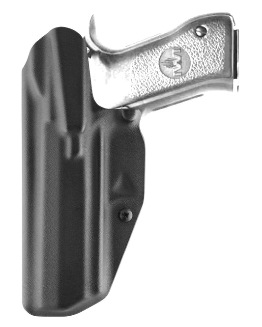 Coldre Kydex Cobra para IWI Jericho 941F, porte interno (IWB), mao destro, cor preto, traseira.