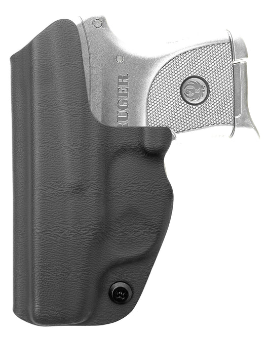 Coldre Kydex Cobra para Ruger LCP, porte interno (IWB), mao destro, cor preto, traseira.