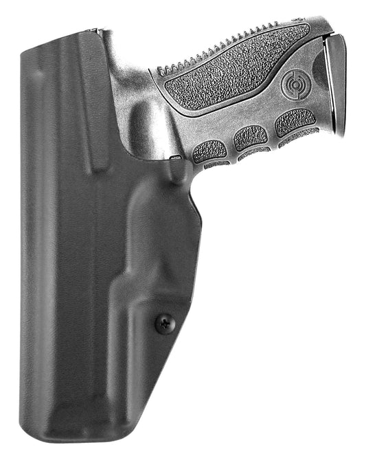 Coldre Kydex Cobra para Stoeger STR-9, porte interno (IWB), mao destro, cor preto, traseira.