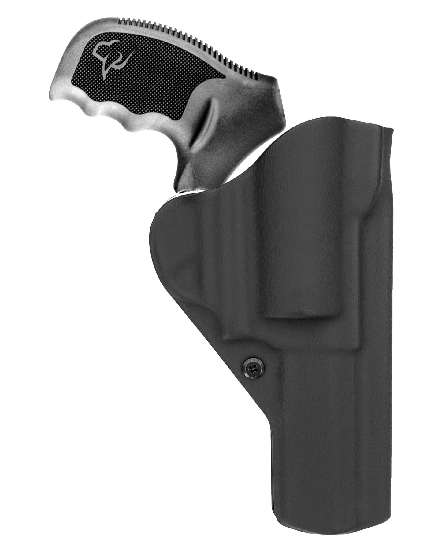 Coldre Kydex Cobra para Taurus RT627 Tracker, porte interno (IWB), mao canhoto, cor preto, traseira.