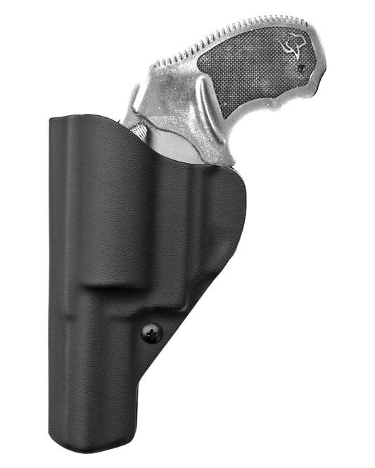 Coldre Kydex Cobra para Taurus RT856, porte interno (IWB), mao destro, cor preto, traseira.