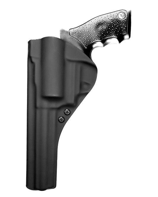 Coldre Kydex Cobra para Taurus RT889 6 pol, porte interno (IWB), mao destro, cor preto, traseira.