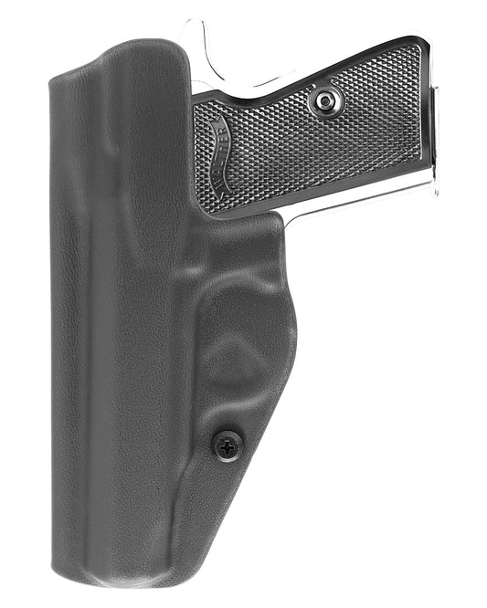 Coldre Kydex Cobra para Walther PP, porte interno (IWB), mao destro, cor preto, traseira.