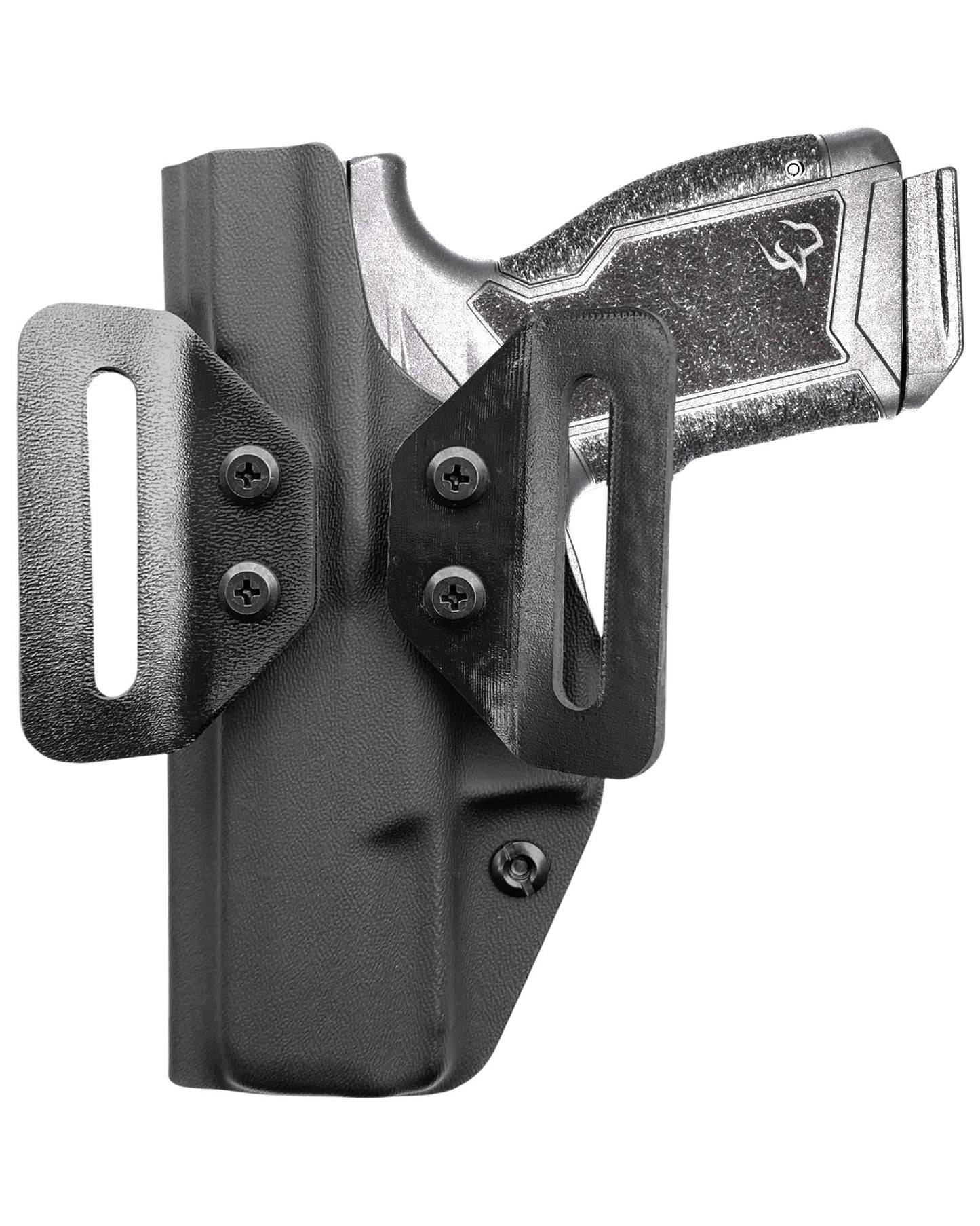Coldre Kydex Cobra para Taurus GX4 Carry, porte externo (OWB), mao destro, cor preto, traseira.