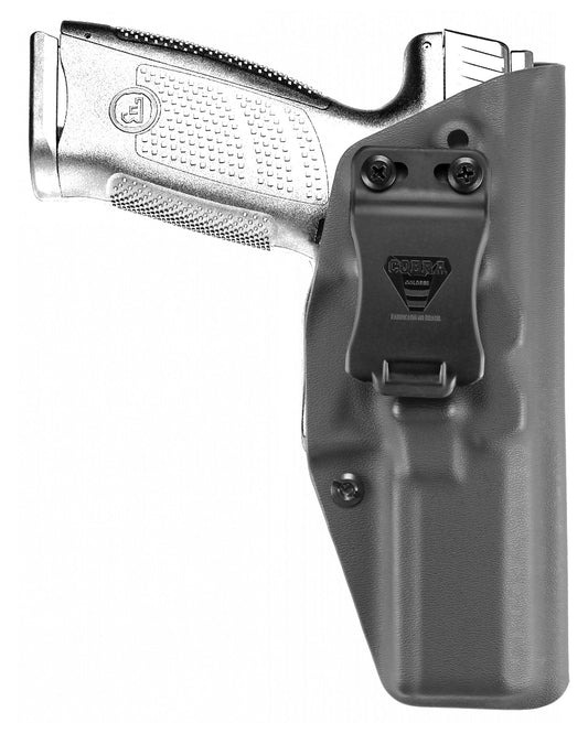 Coldre velado Cobra em Kydex para CZ P10F, vista frontal