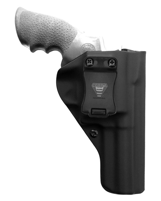 Coldre velado Cobra em Kydex para revólver Taurus RT838 de 4 polegadas, vista frontal