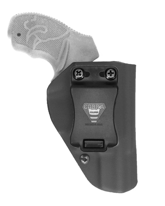 Coldre velado Cobra em Kydex para revólver Taurus RT85s, vista frontal
