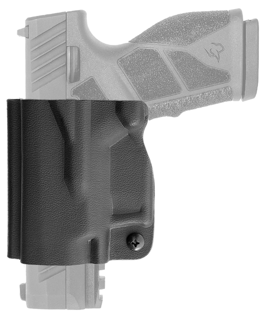 Mini coldre Kydex Cobra para Taurus GX2, porte interno (IWB), mao destro, cor preto, traseira.