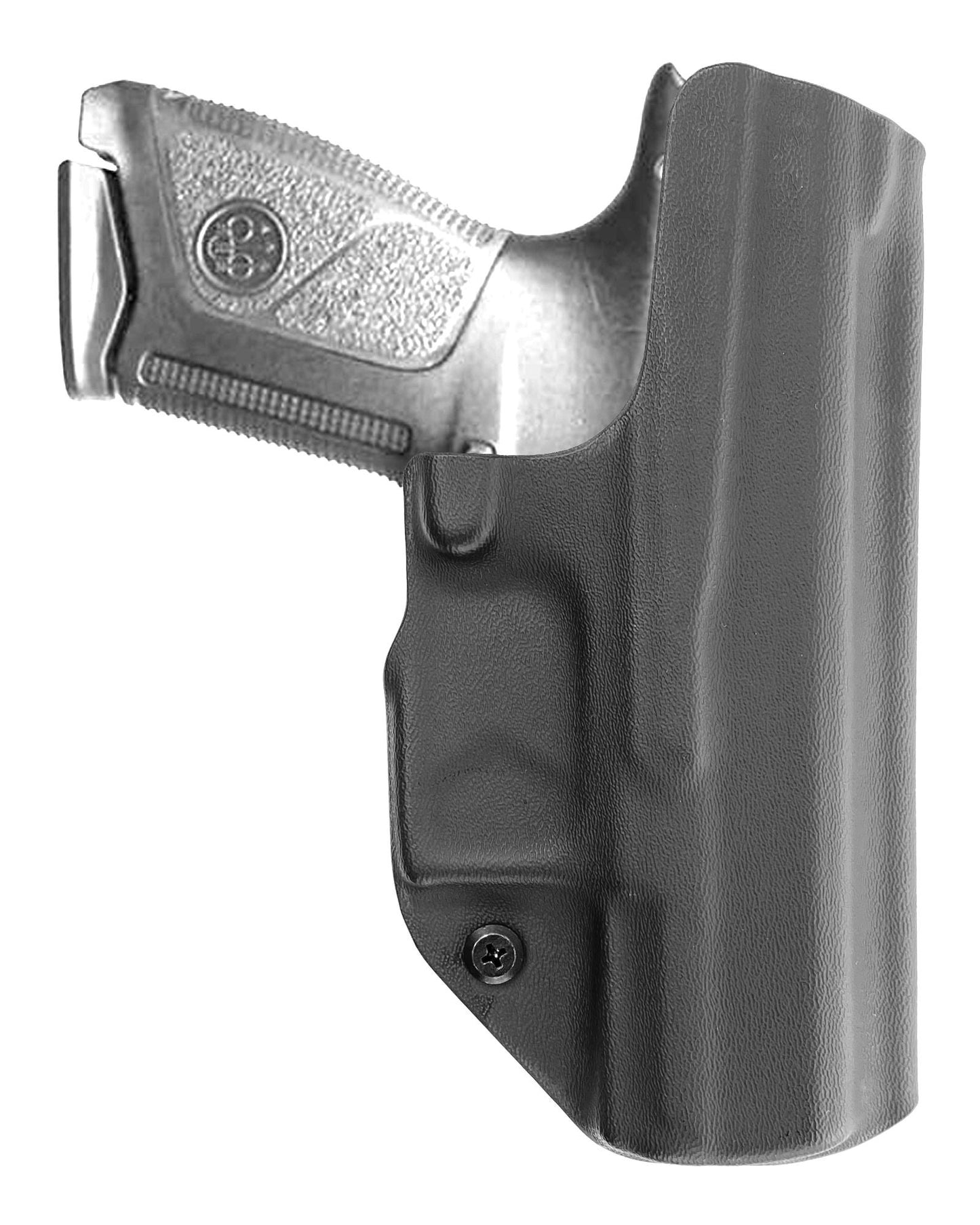 Coldre Kydex Cobra para Beretta APX Compacta, porte interno (IWB), mao canhoto, cor preto, traseira.