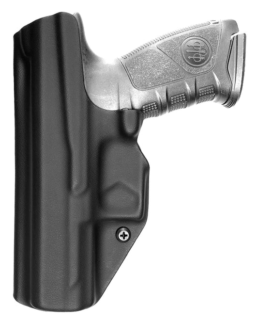 Coldre Kydex Cobra para Beretta APX, porte interno (IWB), mao destro, cor preto, traseira.