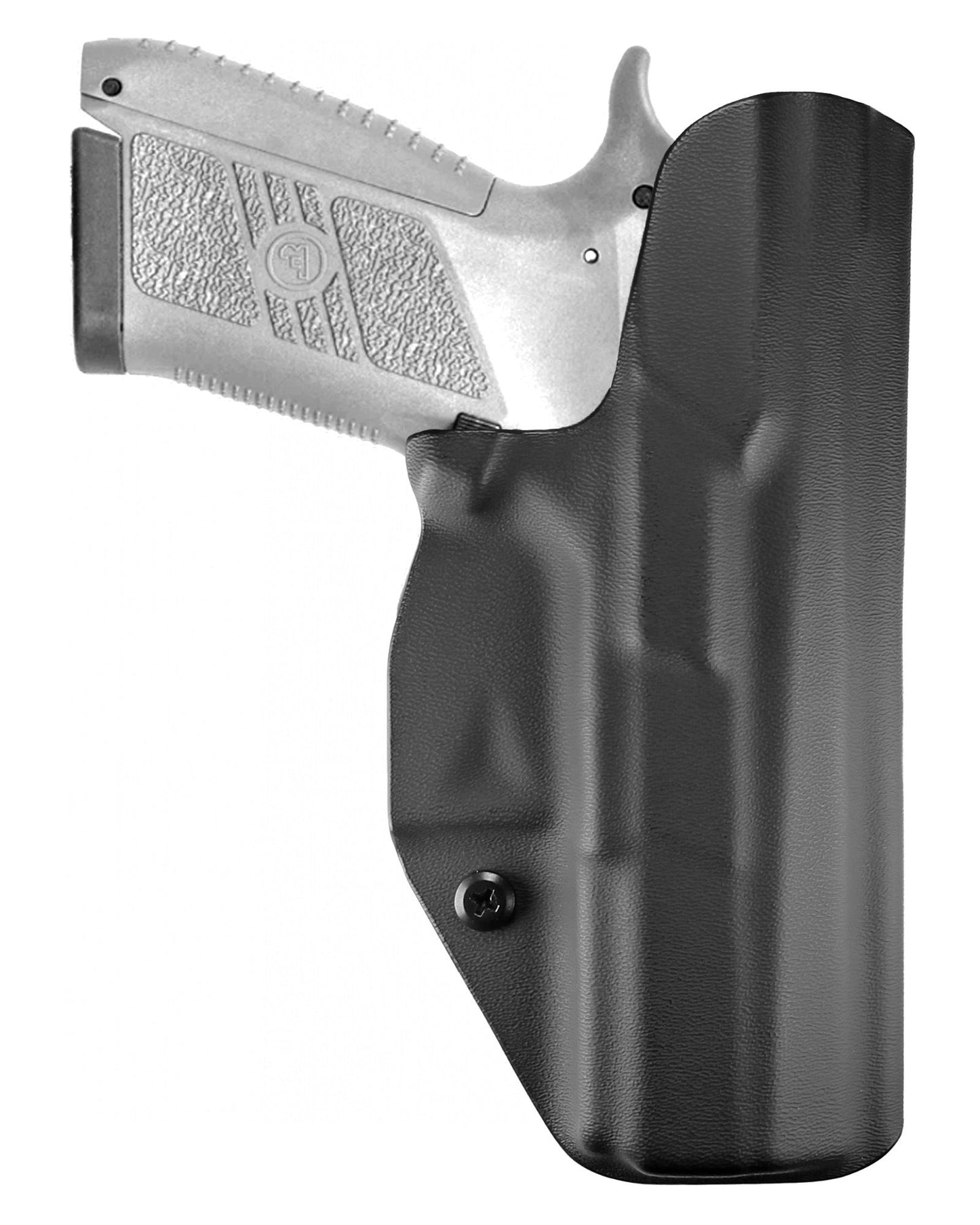 Coldre Kydex Cobra para CZ P-07, porte interno (IWB), mao canhoto, cor preto, traseira.