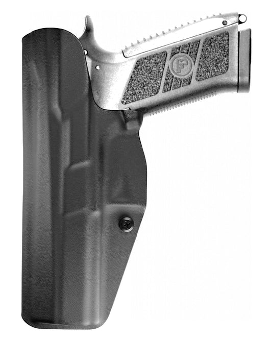 Coldre Kydex Cobra para CZ P-09, porte interno (IWB), mao destro, cor preto, traseira.