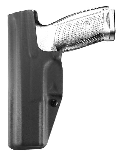 Coldre Kydex Cobra para CZ P-10 F, porte interno (IWB), mao destro, cor preto, traseira.