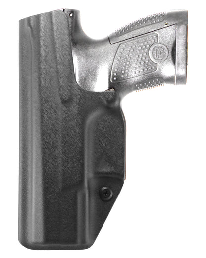 Coldre Kydex Cobra para CZ P-10 S, porte interno (IWB), mao destro, cor preto, traseira.