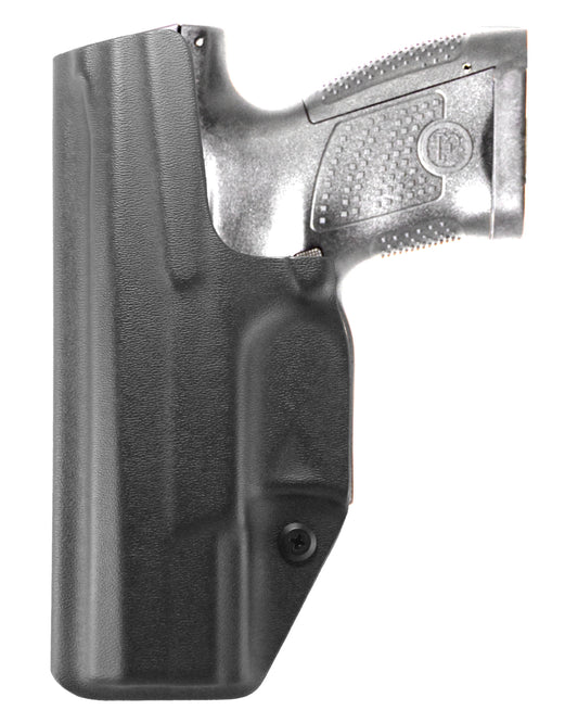 Coldre Kydex Cobra para CZ P-10 S, porte interno (IWB), mao destro, cor preto, traseira.
