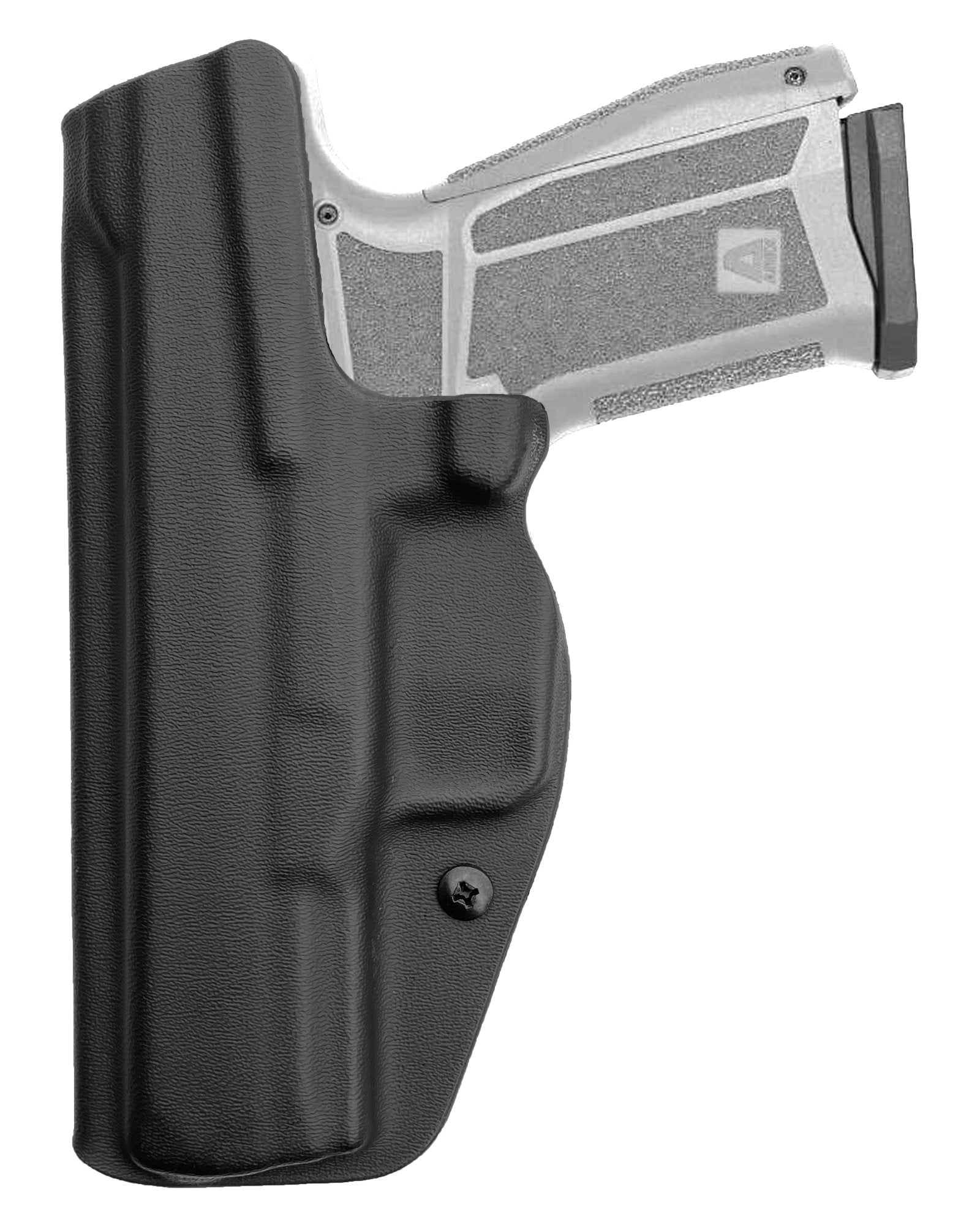 Coldre Kydex Cobra para Delta M, porte interno (IWB), mao destro, cor preto, traseira.