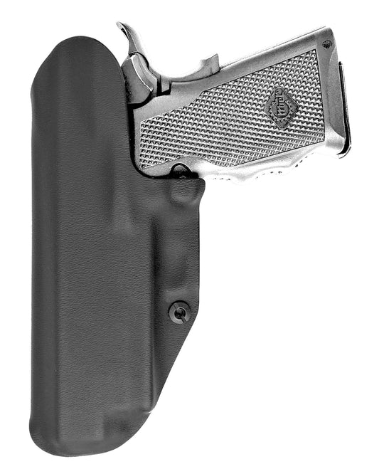 Coldre Kydex Cobra para Imbel MD6 TC, porte interno (IWB), mao destro, cor preto, traseira.