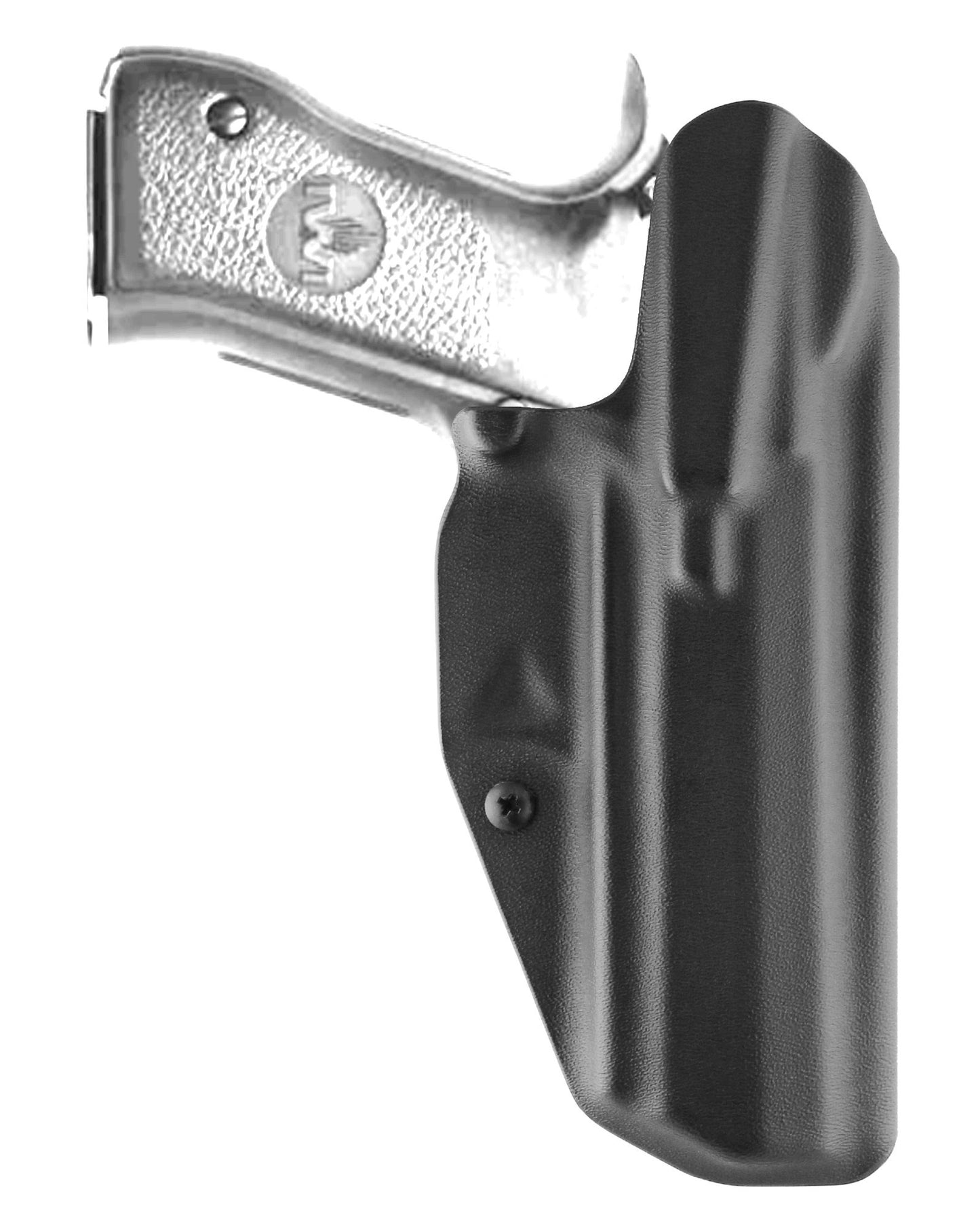 Coldre Kydex Cobra para IWI Jericho 941F, porte interno (IWB), mao canhoto, cor preto, traseira.
