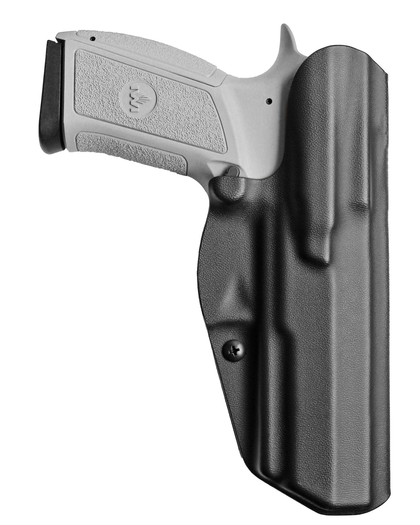 Coldre Kydex Cobra para IWI Jericho 941 PL, porte interno (IWB), mao canhoto, cor preto, traseira.