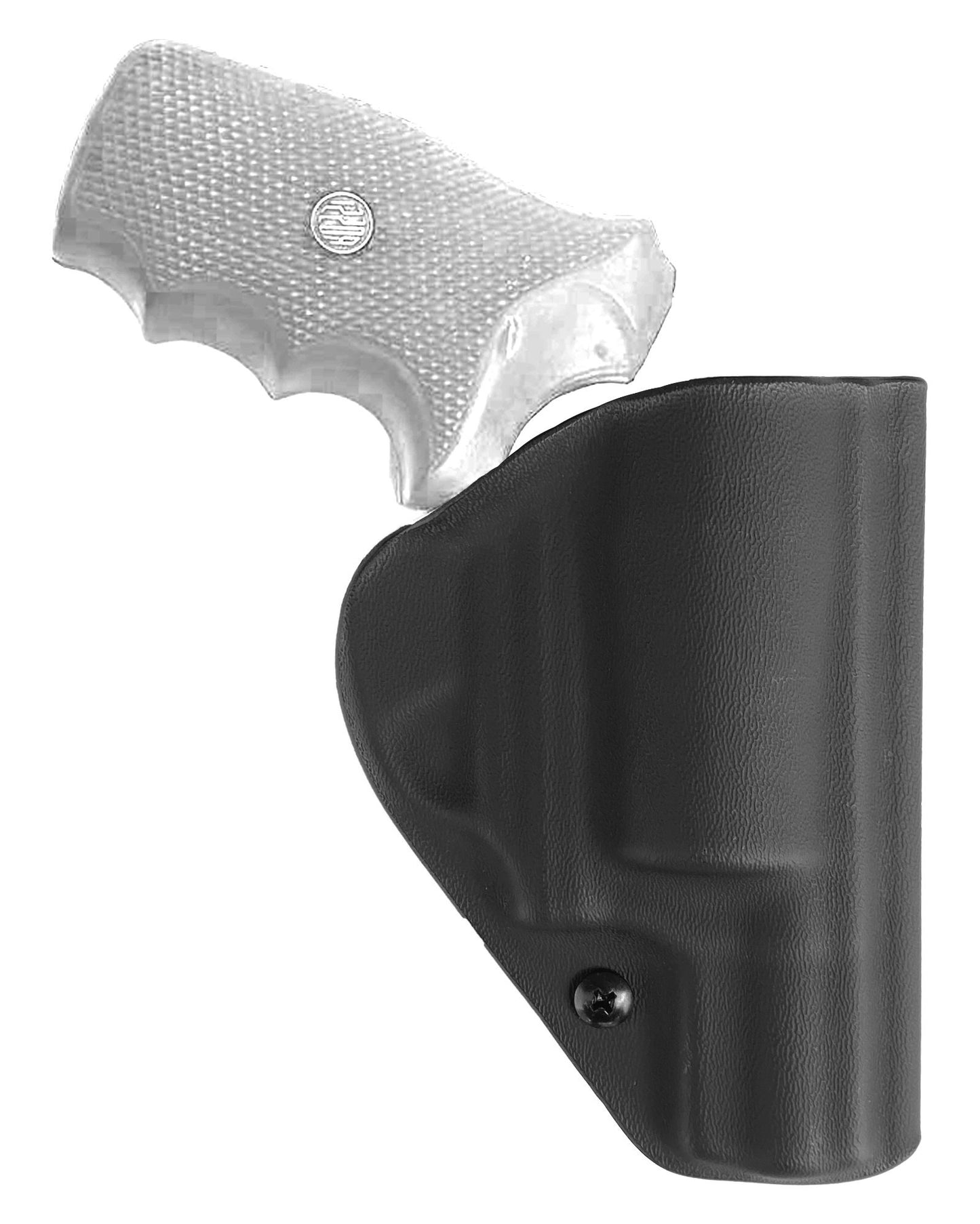 Coldre Kydex Cobra para Rossi 874, porte interno (IWB), mao canhoto, cor preto, traseira.