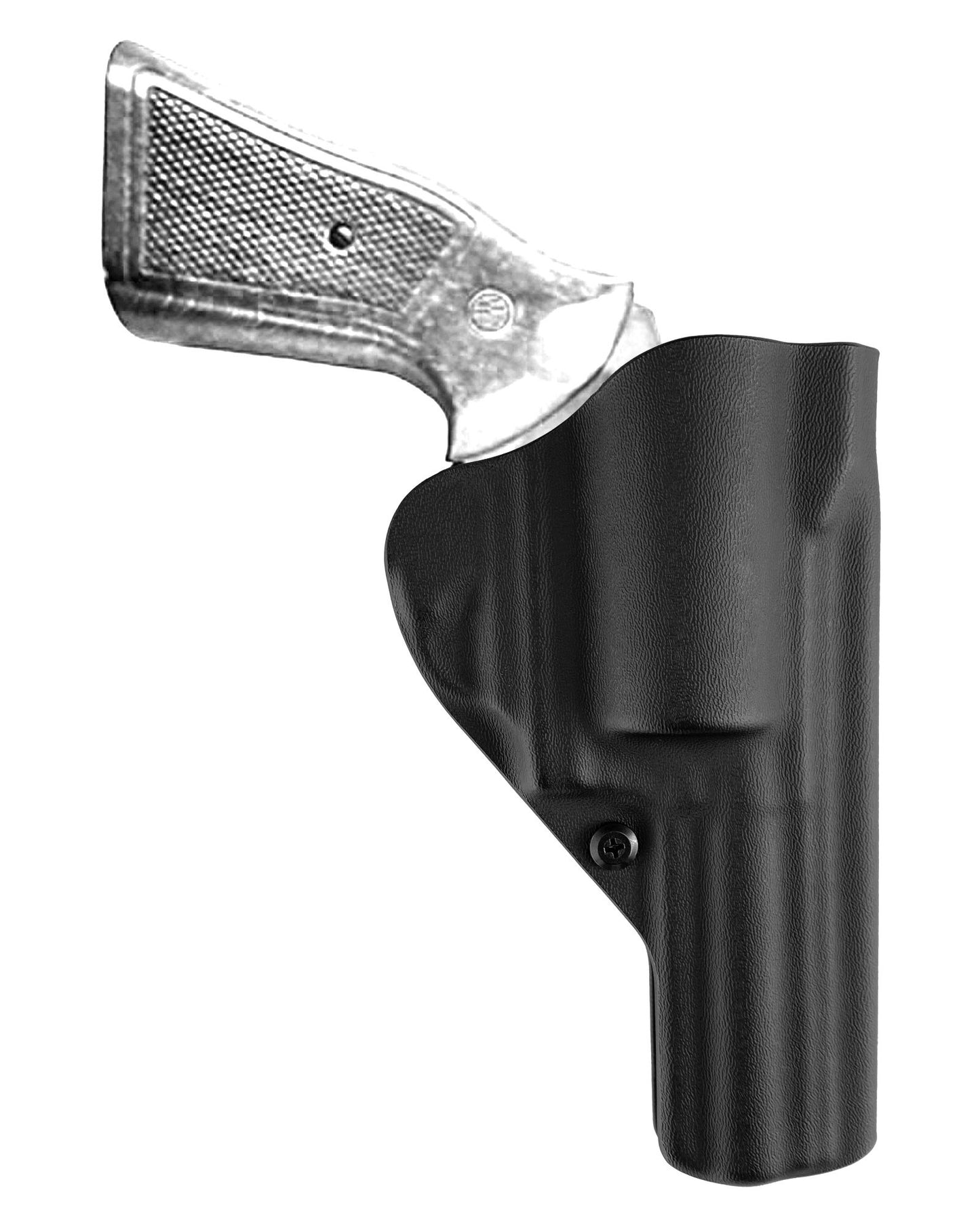 Coldre Kydex Cobra para Rossi RM64, porte interno (IWB), mao canhoto, cor preto, traseira.