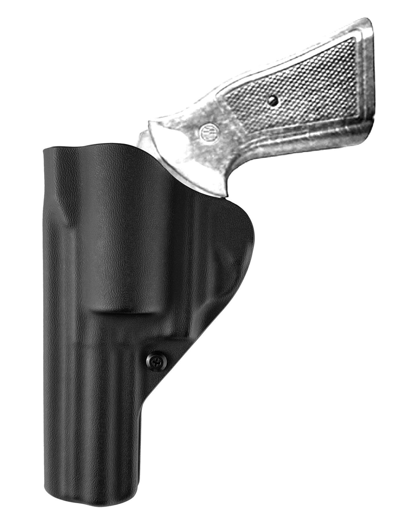 Coldre Kydex Cobra para Rossi RM64, porte interno (IWB), mao destro, cor preto, traseira.