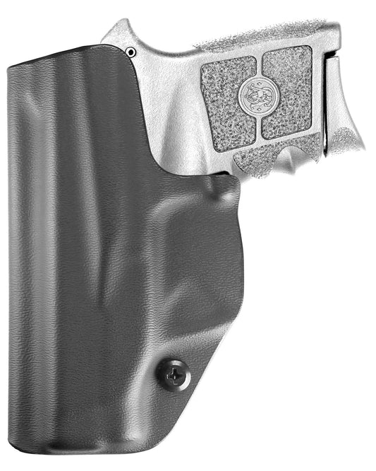 Coldre Kydex Cobra para S&W Bodyguard, porte interno (IWB), mao destro, cor preto, traseira.