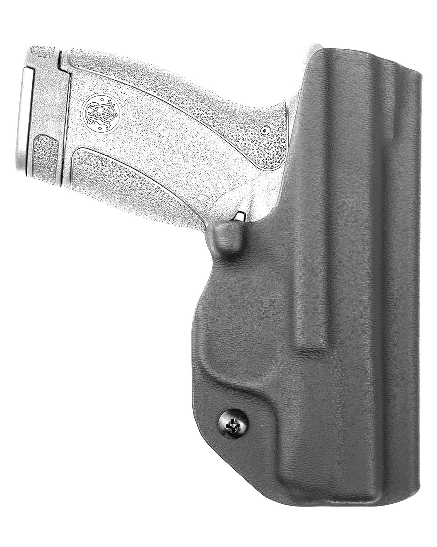 Coldre Kydex Cobra para S&W Bodyguard 2.0, porte interno (IWB), mao canhoto, cor preto, traseira.
