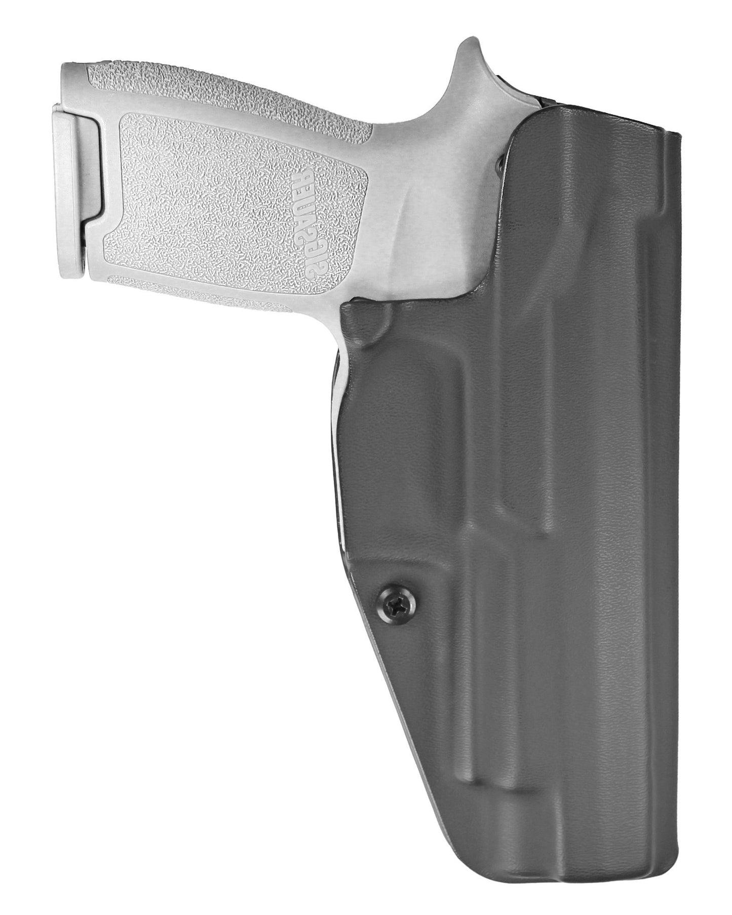 Coldre Kydex Cobra para SIG P320 M17, porte interno (IWB), mao canhoto, cor preto, traseira.