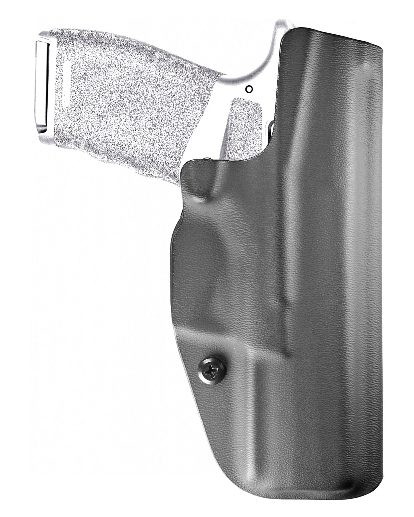 Coldre Kydex Cobra para Springfield Hellcat PRO, porte interno (IWB), mao canhoto, cor preto, traseira.