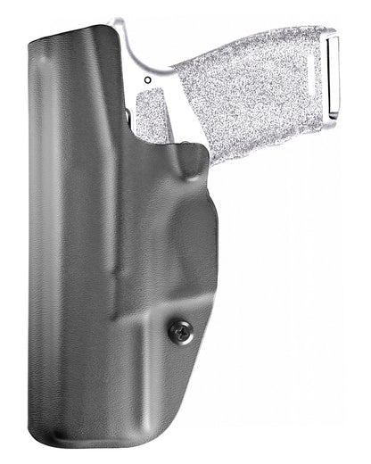 Coldre Kydex Cobra para Springfield Hellcat PRO, porte interno (IWB), mao destro, cor preto, traseira.