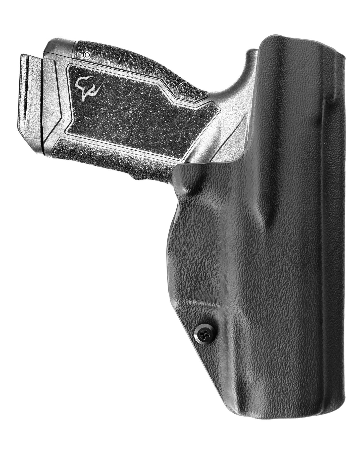 Coldre Kydex Cobra para Taurus GX4 Carry, porte interno (IWB), mao canhoto, cor preto, traseira.