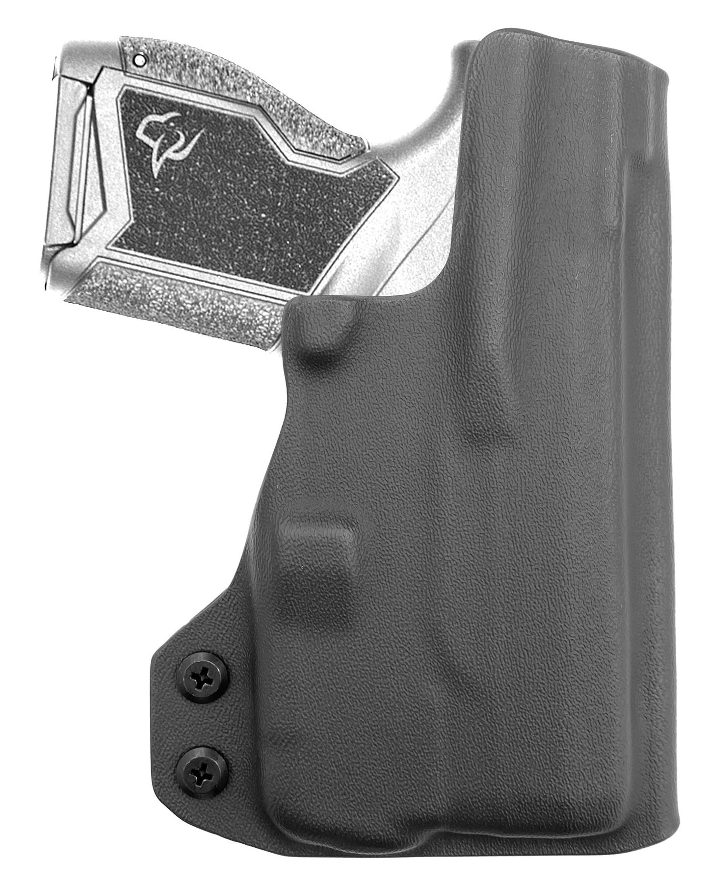 Coldre Kydex Cobra para Taurus GX4 lanterna TLR-6, porte interno (IWB), mao canhoto, cor preto, traseira.