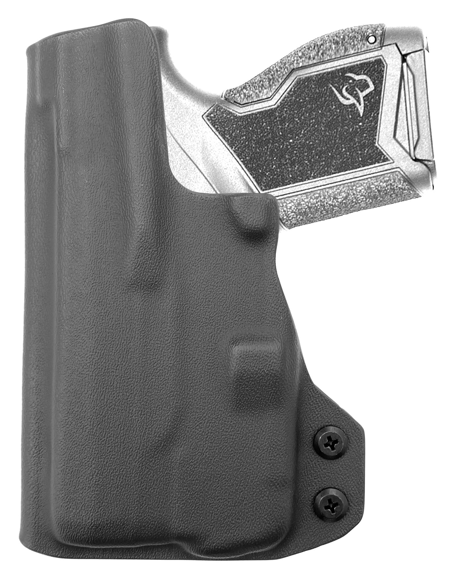 Coldre Kydex Cobra para Taurus GX4 lanterna TLR-6, porte interno (IWB), mao destro, cor preto, traseira.