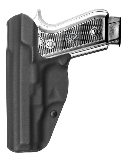 Coldre Kydex Cobra para Taurus PT58, porte interno (IWB), mao destro, cor preto, traseira.