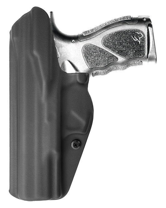 Coldre Kydex Cobra para Taurus PT809, porte interno (IWB), mao destro, cor preto, traseira.