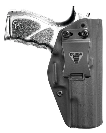 Coldre Kydex Cobra para Taurus TH (série), porte interno (IWB), mao destro, cor preto, frente.