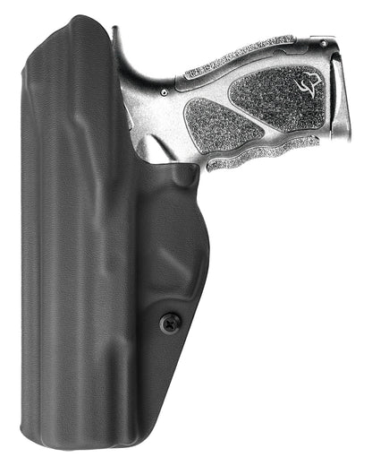 Coldre Kydex Cobra para Taurus TH (série), porte interno (IWB), mao destro, cor preto, traseira.