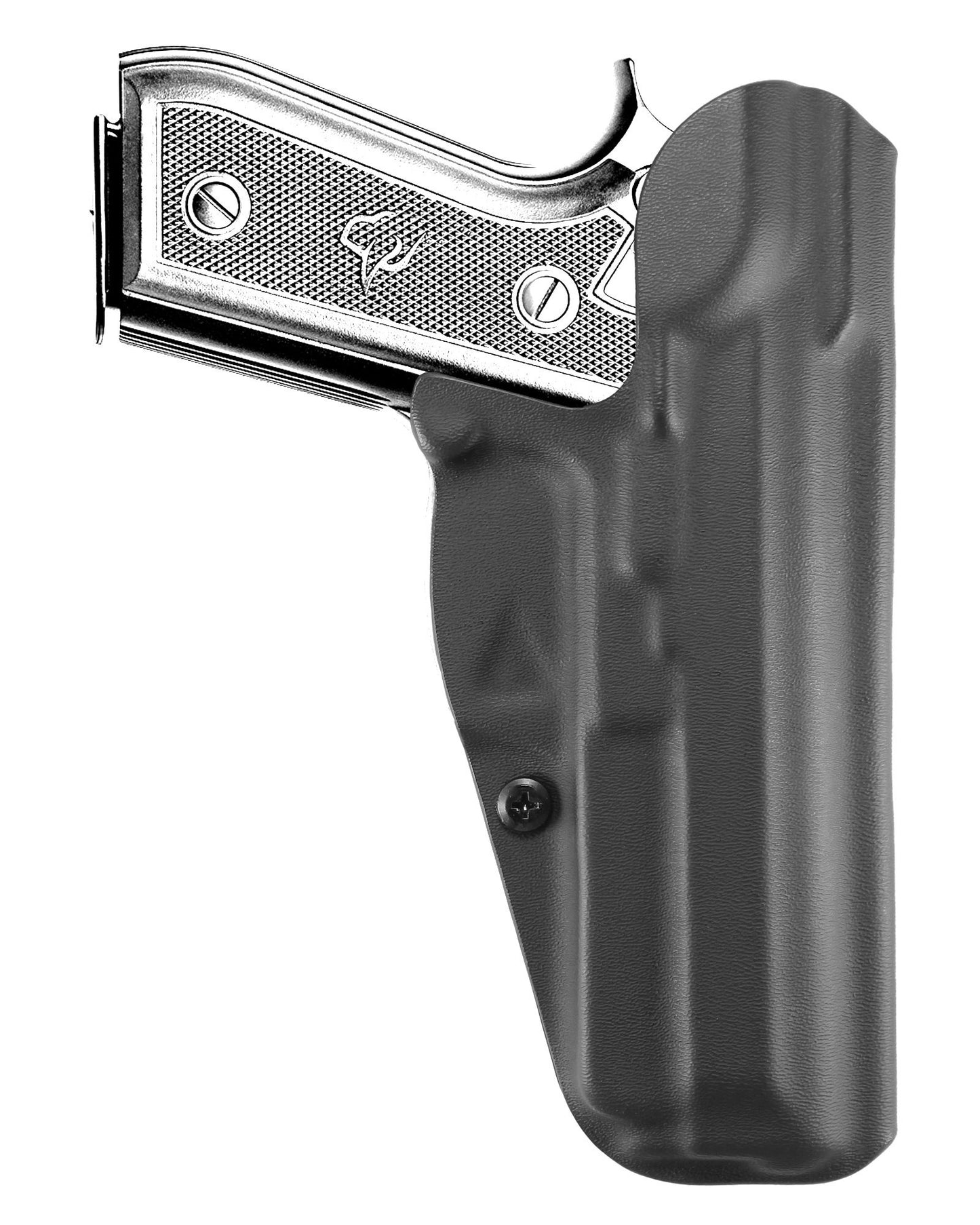 Coldre Kydex Cobra para Taurus PT917c, porte interno (IWB), mao canhoto, cor preto, traseira.