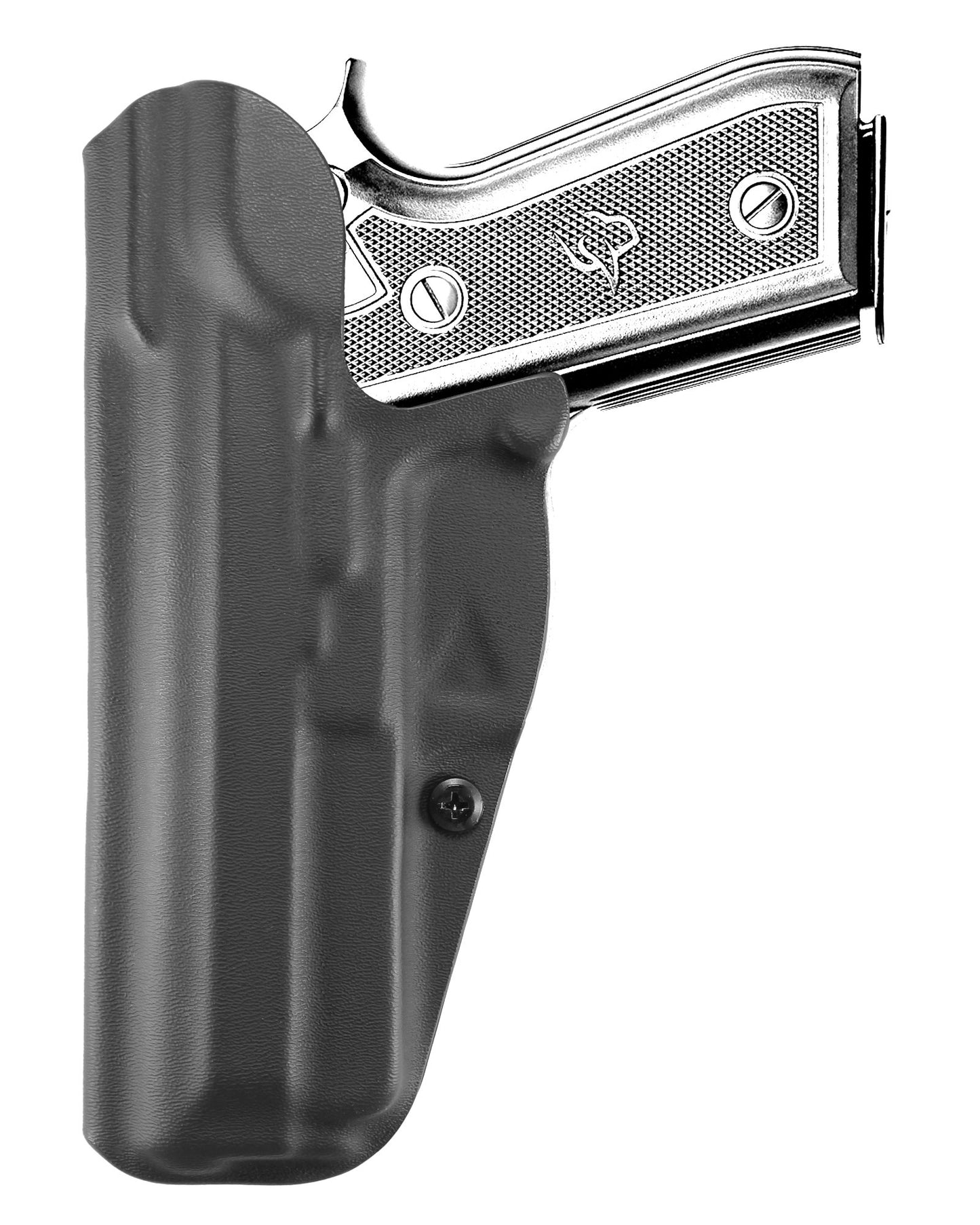 Coldre Kydex Cobra para Taurus PT917c, porte interno (IWB), mao destro, cor preto, traseira.