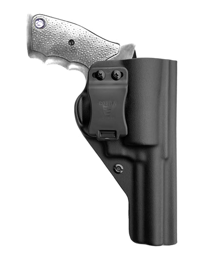 Coldre Kydex Cobra para Taurus RT82, porte interno (IWB), mao destro, cor preto, frente.