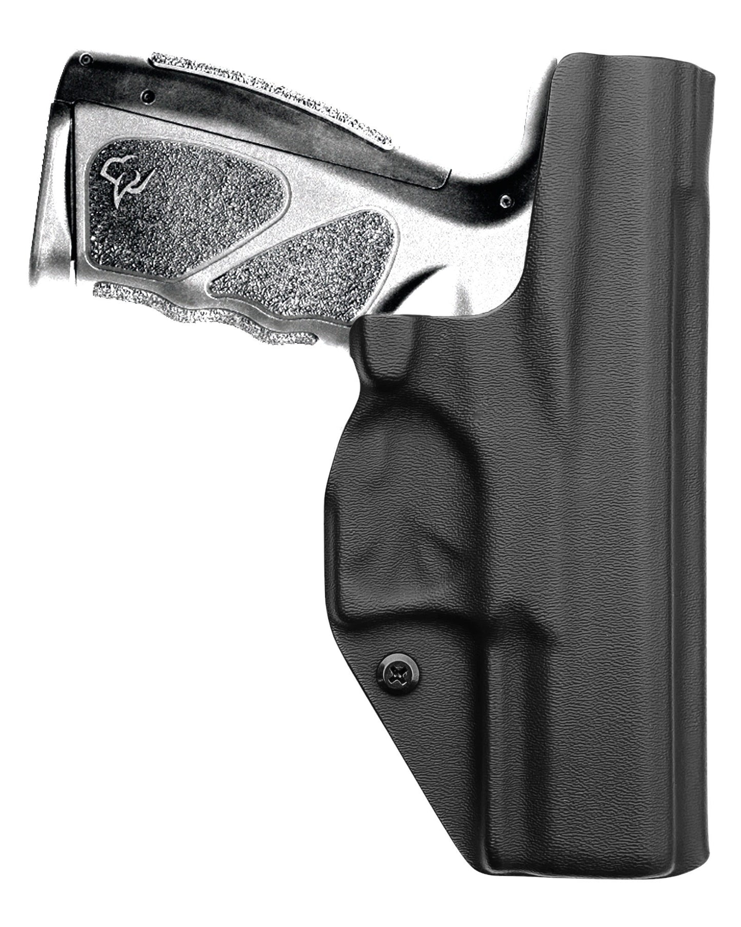 Coldre Kydex Cobra para Taurus TS9, porte interno (IWB), mao canhoto, cor preto, traseira.