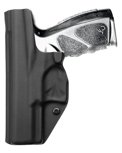 Coldre Kydex Cobra para Taurus TS9, porte interno (IWB), mao destro, cor preto, traseira.