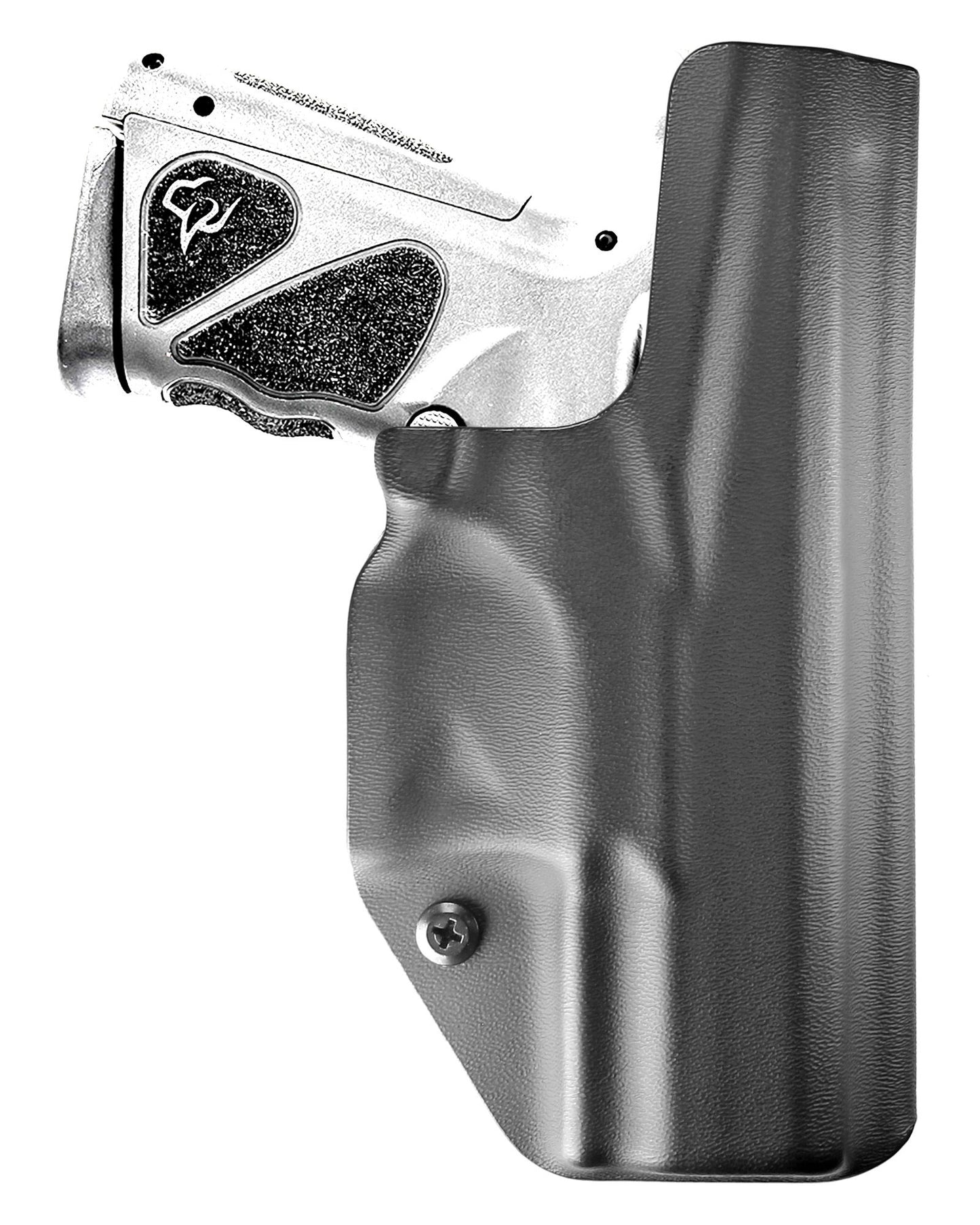 Coldre Kydex Cobra para Taurus TS9c, porte interno (IWB), mao canhoto, cor preto, traseira.