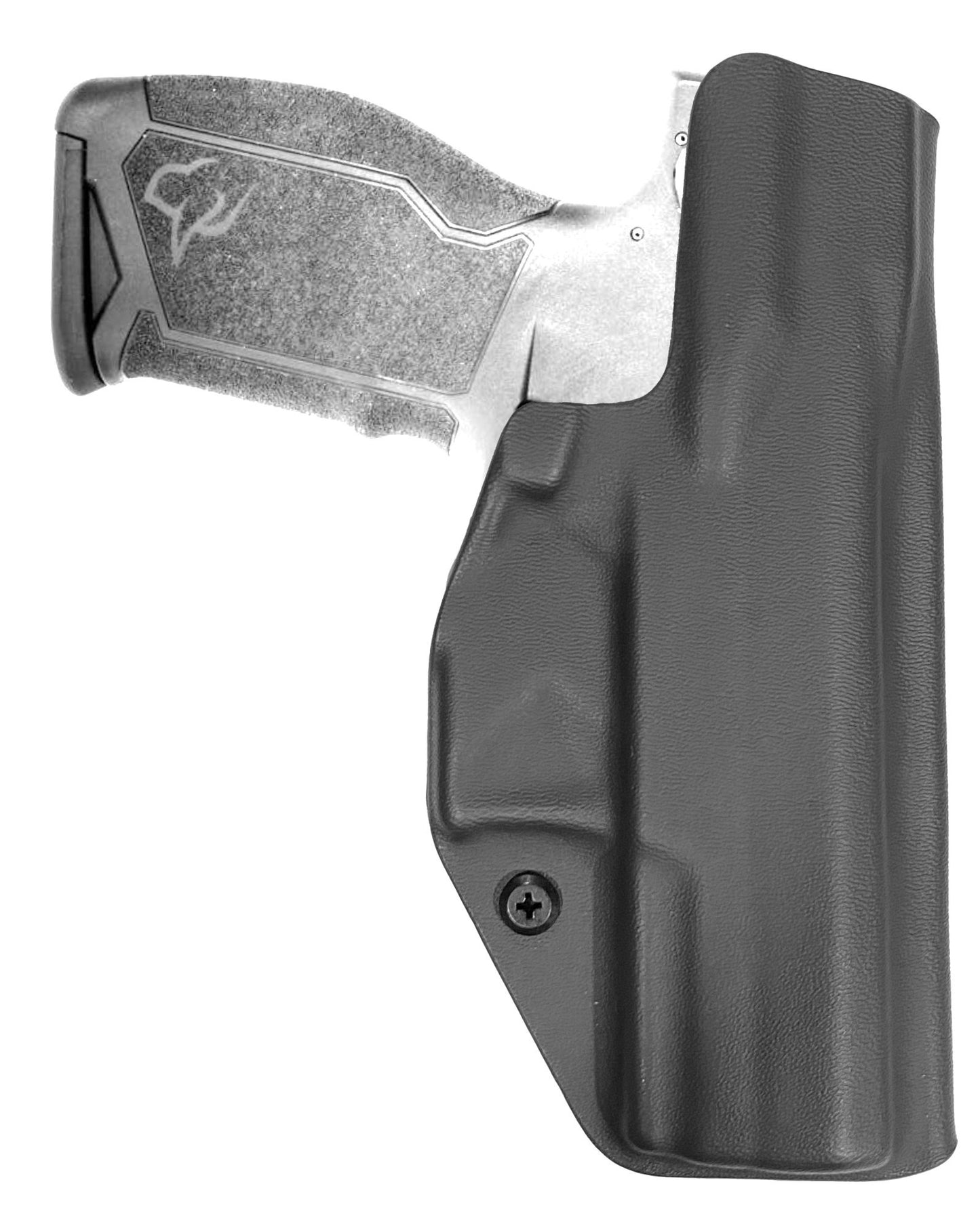 Coldre Kydex Cobra para Taurus TX22, porte interno (IWB), mao canhoto, cor preto, traseira.