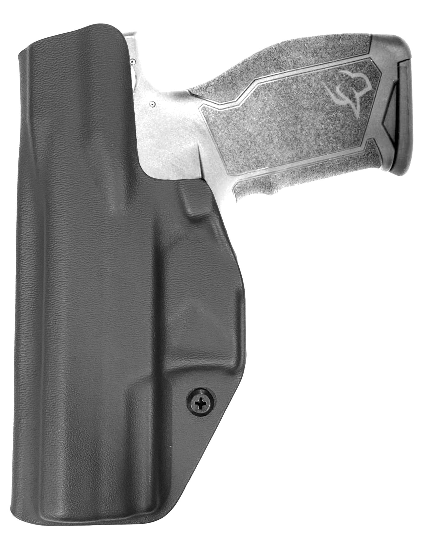 Coldre Kydex Cobra para Taurus TX22, porte interno (IWB), mao destro, cor preto, traseira.