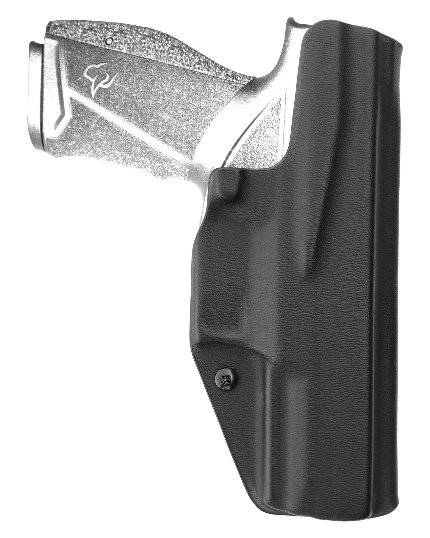 Coldre Kydex Cobra para Taurus TX9, porte interno (IWB), mao canhoto, cor preto, traseira.