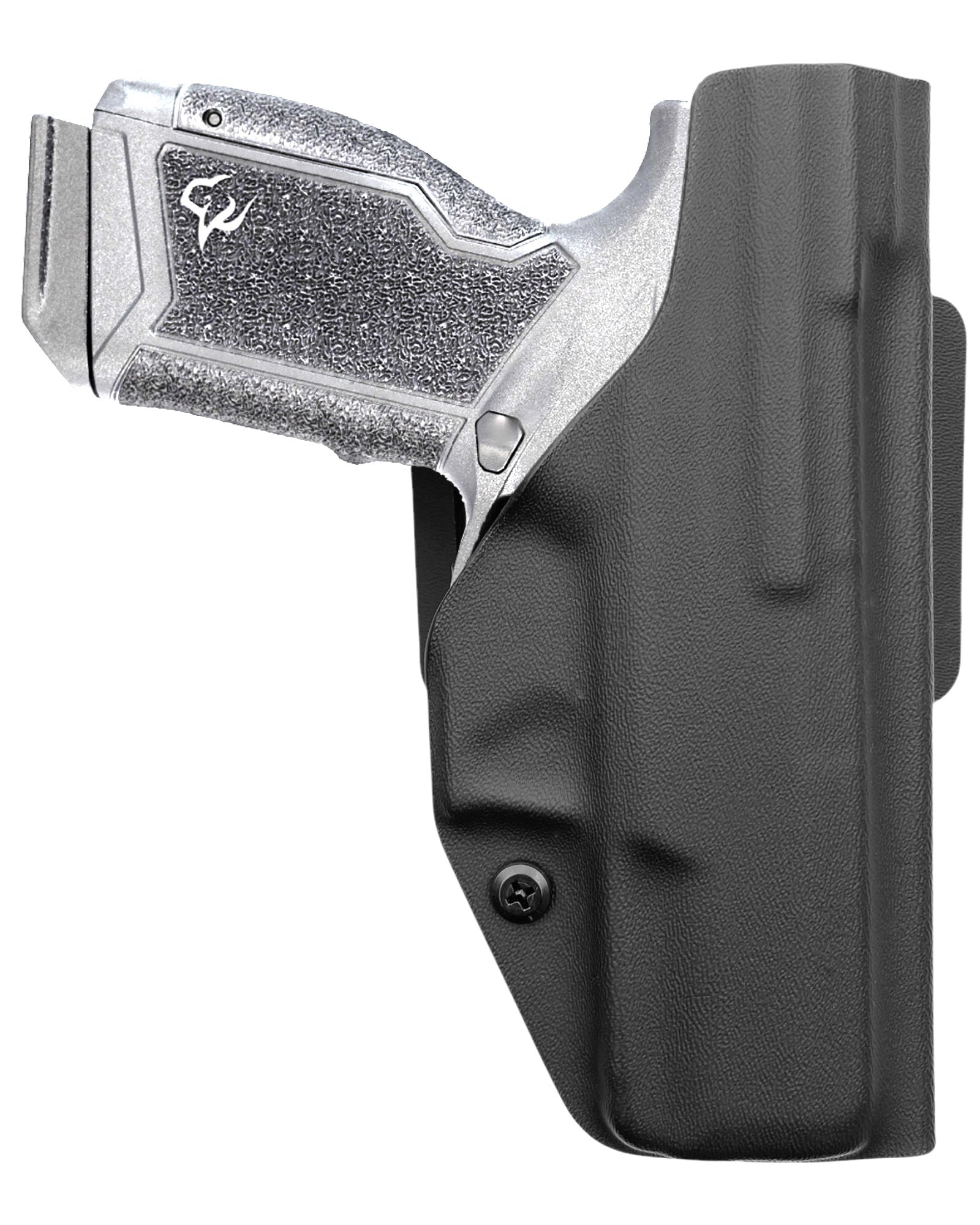 Coldre Kydex Cobra para Taurus GX4 Carry, porte externo (OWB), mao destro, cor preto, frente.